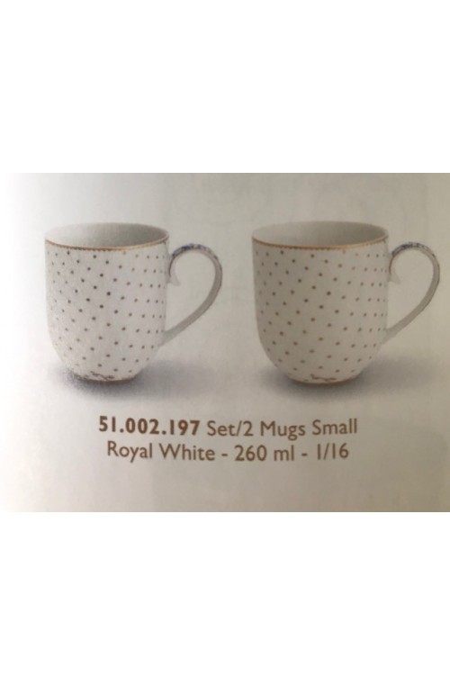 Set/2 Mugs Large Royal White 325ml
