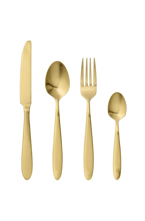 Cutlery, Go Fi set/4 gold