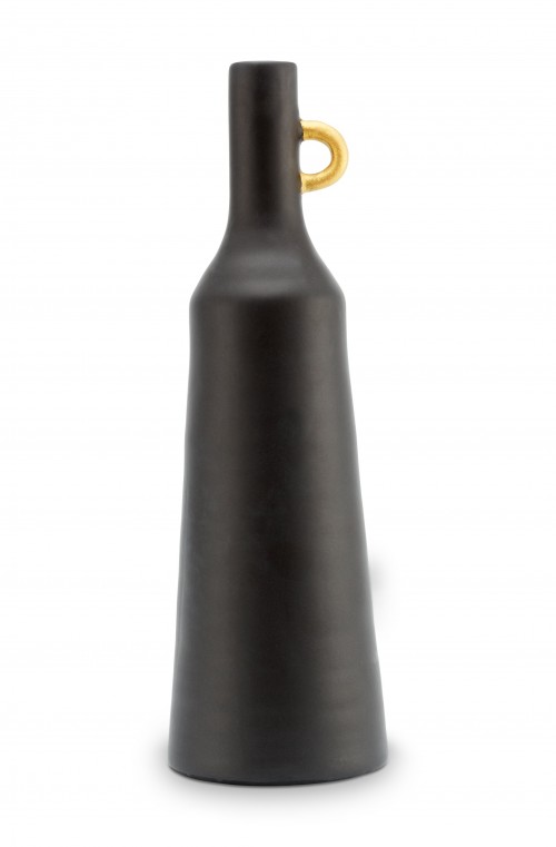 Vase Ceramic Black 34cm